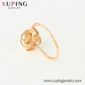 15438 xuping último diseño de oro romántico perla de agua dulce magnífico 18k anillo chapado en oro para el regalo de vacaciones de la boda